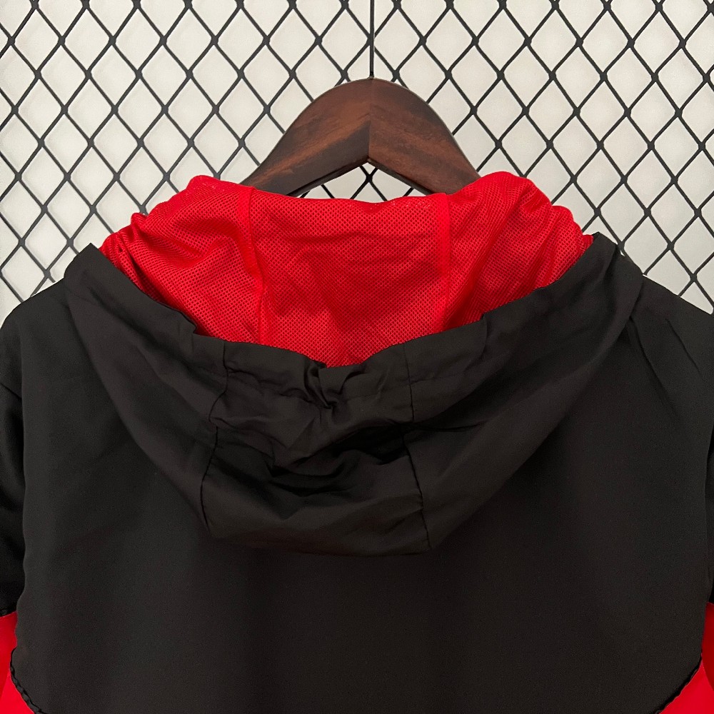 Ветровка Манчестер Юнайтед 23-24 adidas Originals красно-черная