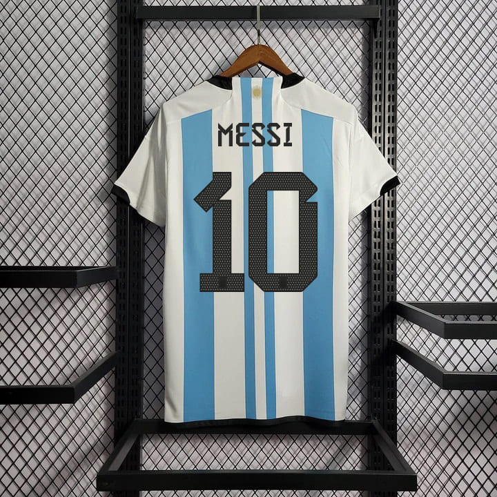 Футболка Аргентина домашняя QATAR 2022 фанатская версия MESSI 10