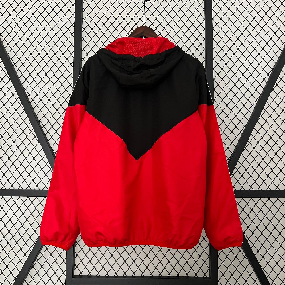 Ветровка Манчестер Юнайтед 23-24 adidas Originals красно-черная