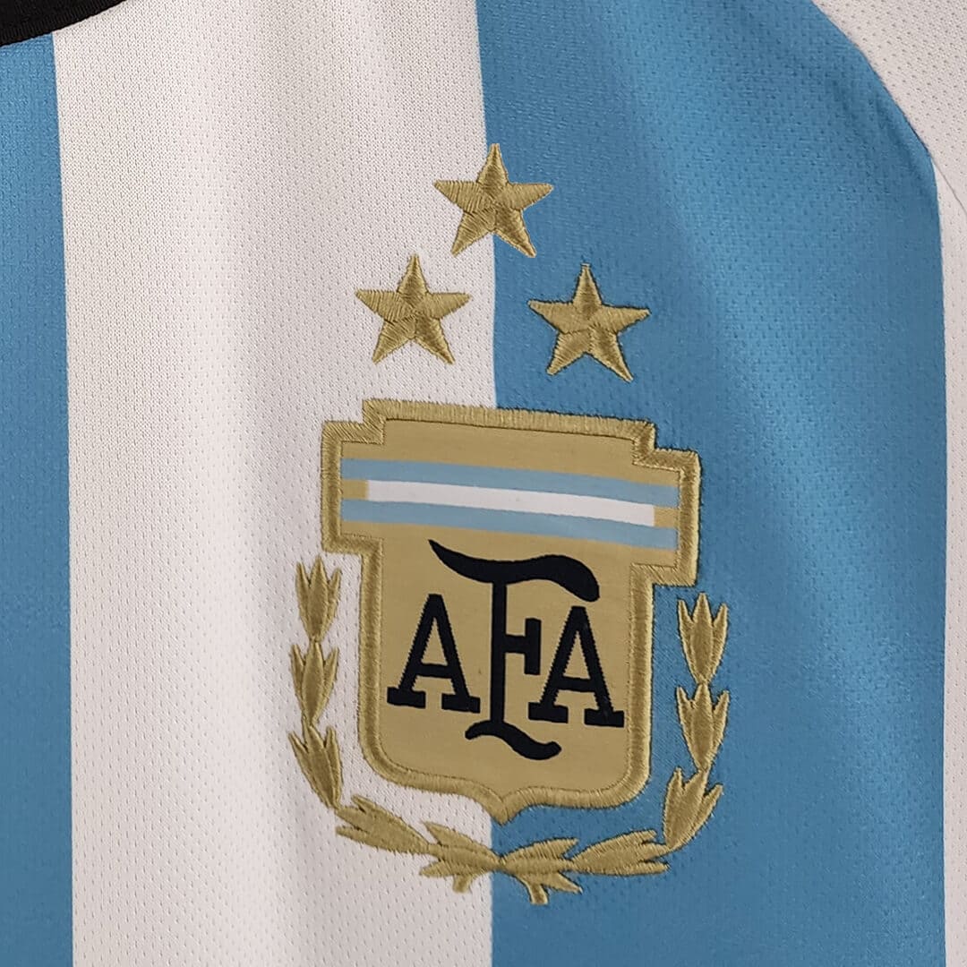 Футболка Аргентина 3 звезды домашняя QATAR 2022 + чемпионский патч